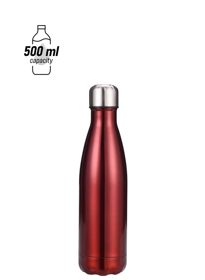 آذاد 500 مل ثنائي الطبقة من الفولاذ المقاوم للصدأ كأس معزول سعة كبيرة زجاجة كولا كأس المياه الرياضية قارورة التفريغ البساطة الجو