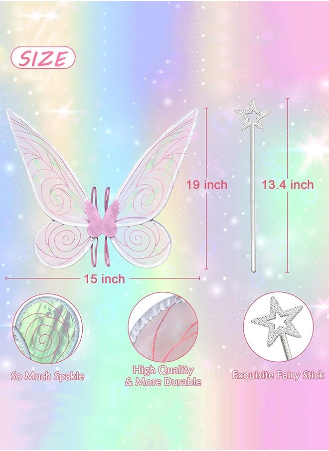 Organizer - Cosplay Butterfly Wings for Girls, Fairy Wings Costume Set, Fairy Costume Set with Sparkling Sheer Butterfly Wings Cosplay - Image 1
