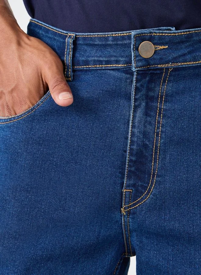 Styli Styli Mid Rise Regular Fit Jeans