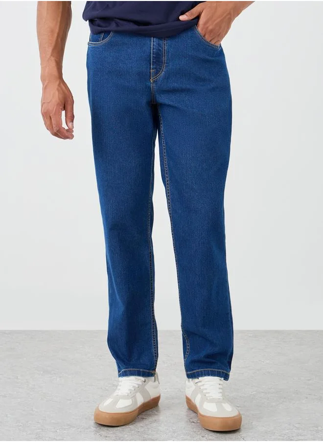 ستايلي Styli Mid Rise Regular Fit Jeans