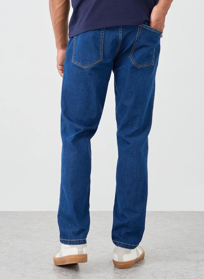 Styli Styli Mid Rise Regular Fit Jeans
