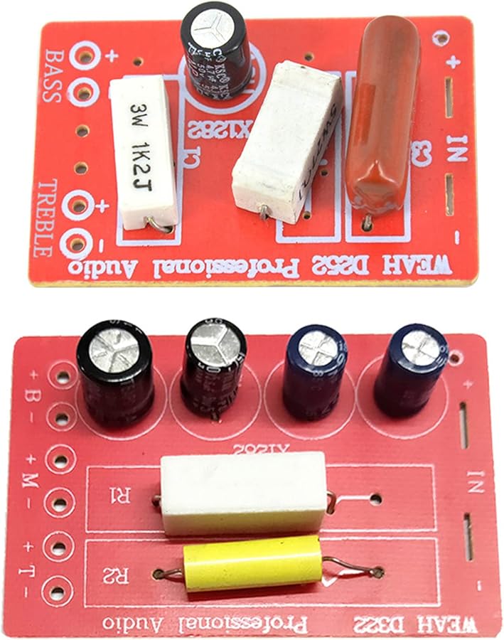 2 Way 252 Color 80W Adjustable Treble Bass Frequency Divider - Image 3