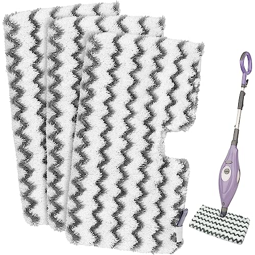 GFRED 3 Pack Steam Mop Replacement Pads for Shark Steam Mops S3500 Series S3501 S3601 S3550 S3901 SE450 S3801CO S3601D S2901 S2902 Shark Steam Pocket Mop, Reusable Heavy Scrub Steam Mop Pads to Floor Clean - Image 1