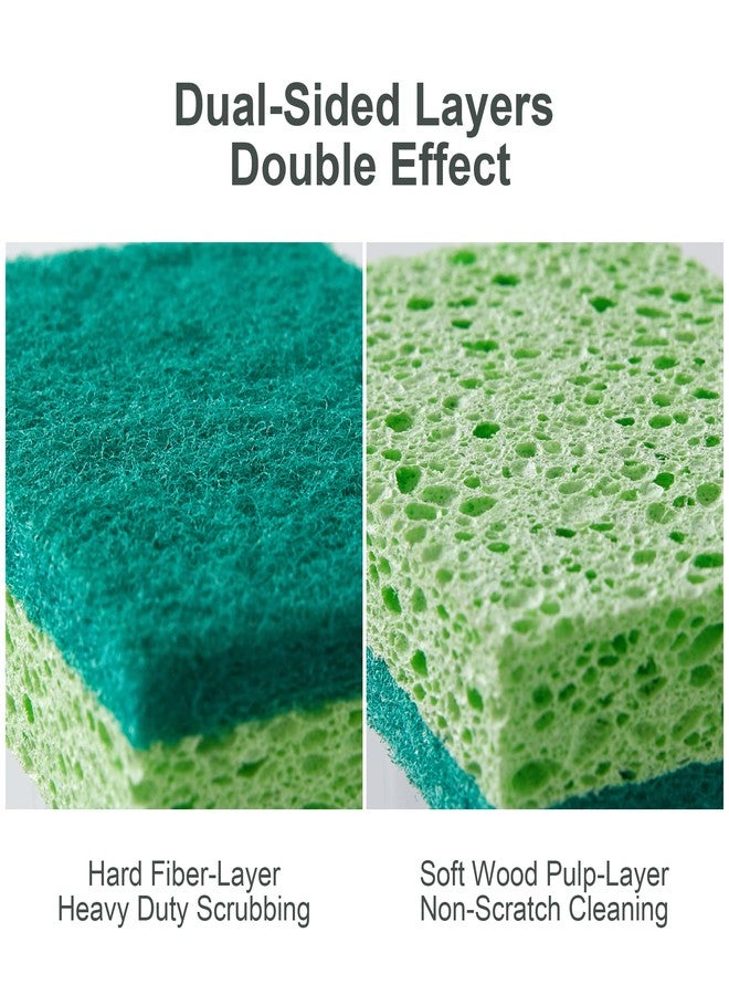 JOYMOOP Clean Sponges,Dual-Sided Non-Scratch Soft Scrub Dish Sponge, Safe for Non-Stick Cookware, Kitchen and Household Cleaning, Pack of 6 Scrubbing Sponges - Image 2