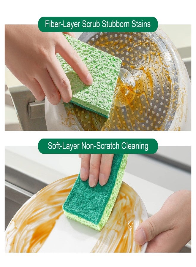 JOYMOOP Clean Sponges,Dual-Sided Non-Scratch Soft Scrub Dish Sponge, Safe for Non-Stick Cookware, Kitchen and Household Cleaning, Pack of 6 Scrubbing Sponges - Image 3