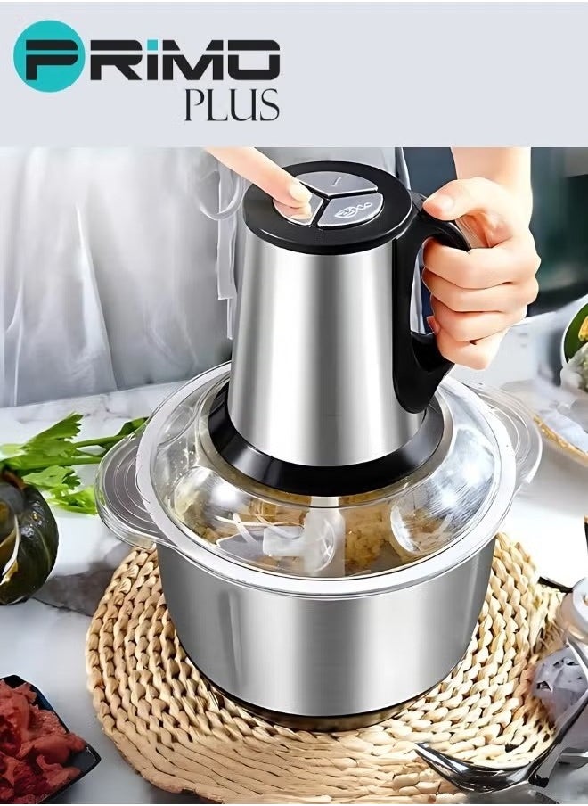 Electric Meat Chopper Grinder 5 Litre with two variable speed Stainless Steel Bowl Food Processor for Meat Vegetables Onion Ginger Garlic Mincer Blender for Home / Restaurants / Kitchen - pzsku/ZCBDE75AA9F2AF0889328Z/45/_/1736600936/857db4b4-9228-4904-872e-d54dc8ac9b7a