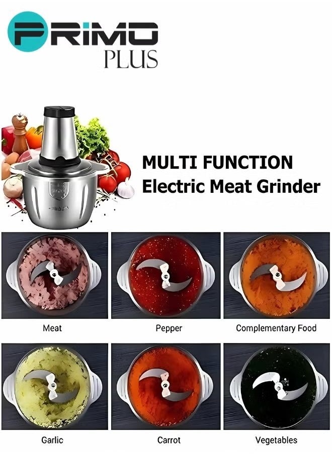 Electric Meat Chopper Grinder 5 Litre with two variable speed Stainless Steel Bowl Food Processor for Meat Vegetables Onion Ginger Garlic Mincer Blender for Home / Restaurants / Kitchen - pzsku/ZCBDE75AA9F2AF0889328Z/45/_/1736600937/8a39db1d-ee0d-4453-8717-5e58d05d2e24