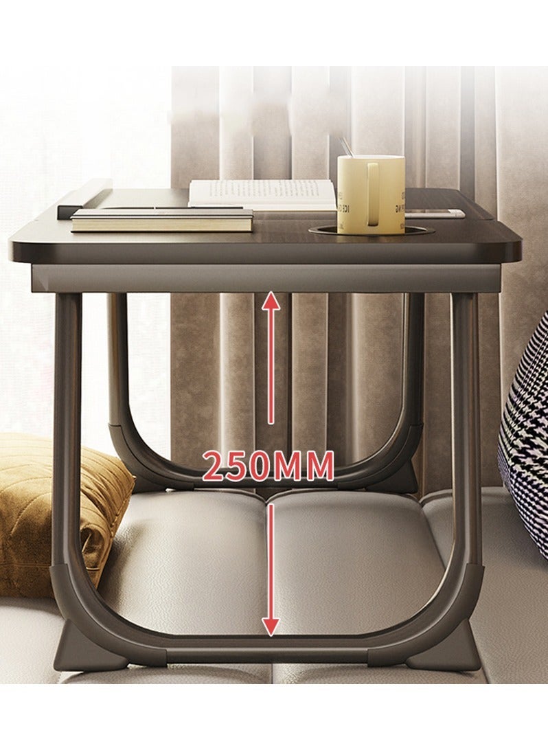 Captaintech Lap Desk, Portable Foldable Laptop Table for Bed Desk for Laptop with Cup Holder, Laptop Desk Bed Trays with 5 Angles Tilting Top for Working, Eating and Writing (Black) - Image 3