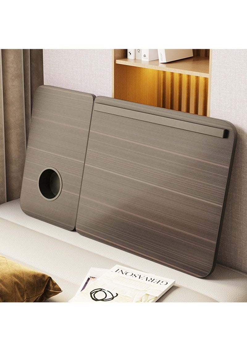 Captaintech Lap Desk, Portable Foldable Laptop Table for Bed Desk for Laptop with Cup Holder, Laptop Desk Bed Trays with 5 Angles Tilting Top for Working, Eating and Writing (Black) - Image 5