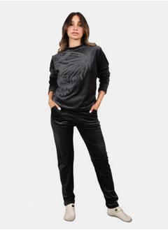 SHECHICK Shechick Butterfly Dreams Dark Grey Pajama Set  - Image 1