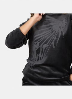SHECHICK Shechick Butterfly Dreams Dark Grey Pajama Set  - Image 3