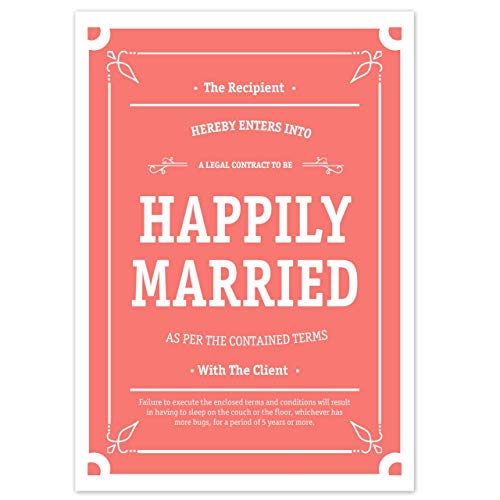 Oye Happy - Marriage Contract - Funny Agreement for Husband/Wife to Gift on Birthday/Anniversary - Image 1