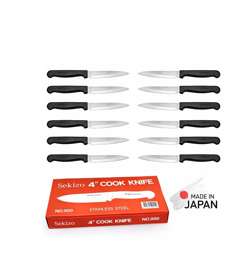 Sekizo Original Japanese Sekizo Kitchen Knife Sharp Stainless Steel with Plastic Handle 12 Pieces - Image 1