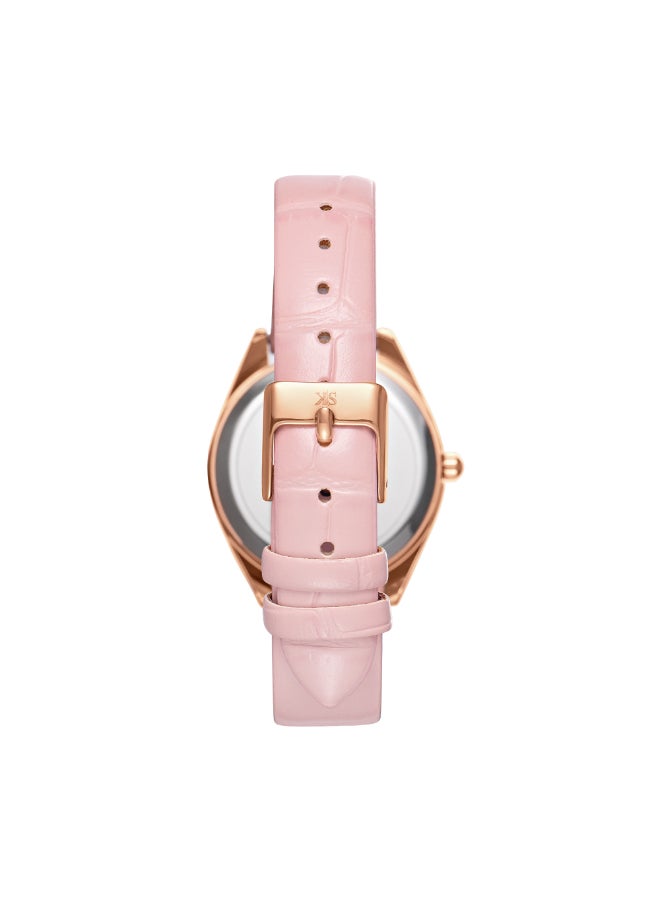 KENNETH SCOTT Women's Watch, Analog Display and Polyurethane Strap - K24508-RLPP, Pink  - Image 3
