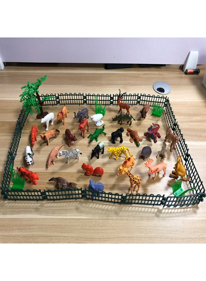 TJMR 53-Piece Mini Jungle Animals Toys Set 1.9X9.7X4.3inch - Image 2
