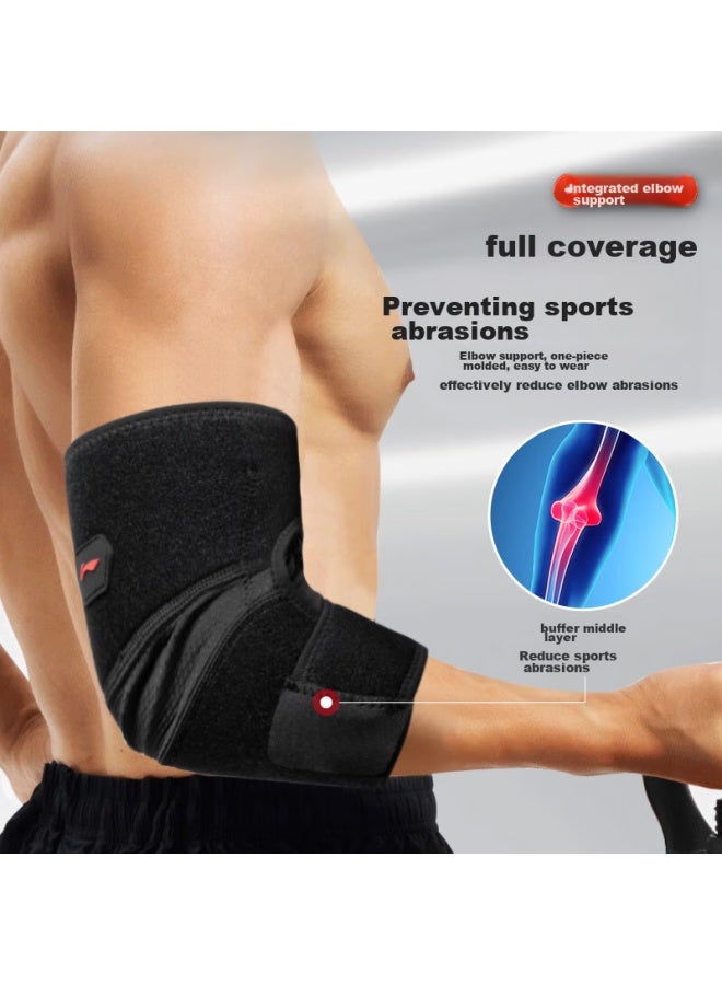 Li-Ning حماية الكوع، متخصصة لالتهاب الكوع، غلاف حماية المفاصل، دافئ، لرياضة البادمنتون، للياقة البدنية للرجال، ضغط رياضي لدعم الذراع - Image 5