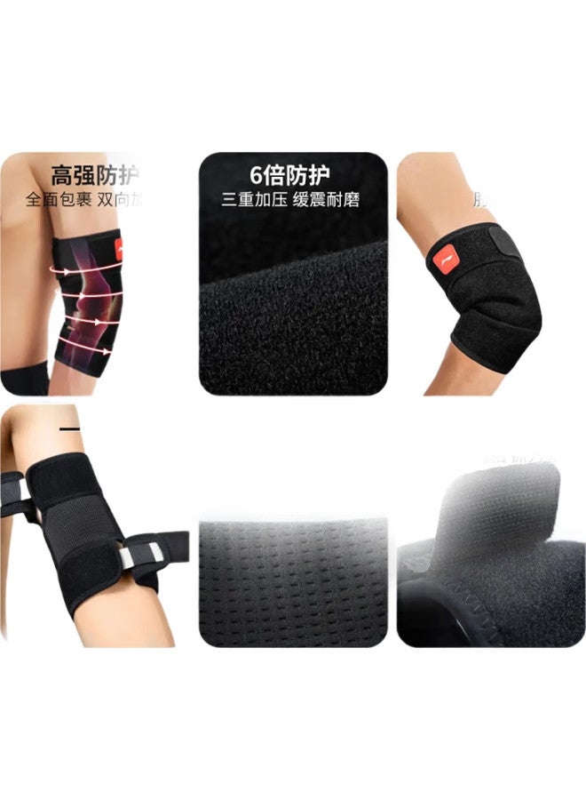 Li-Ning حماية الكوع، متخصصة لالتهاب الكوع، غلاف حماية المفاصل، دافئ، لرياضة البادمنتون، للياقة البدنية للرجال، ضغط رياضي لدعم الذراع - Image 1