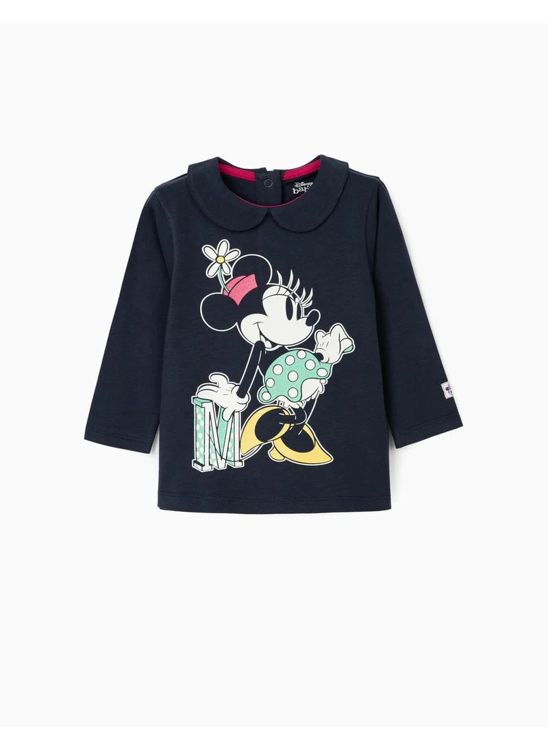 Zippy Zippy Long Sleeve T-Shirt For Baby Girls Minnie, Dark Blue