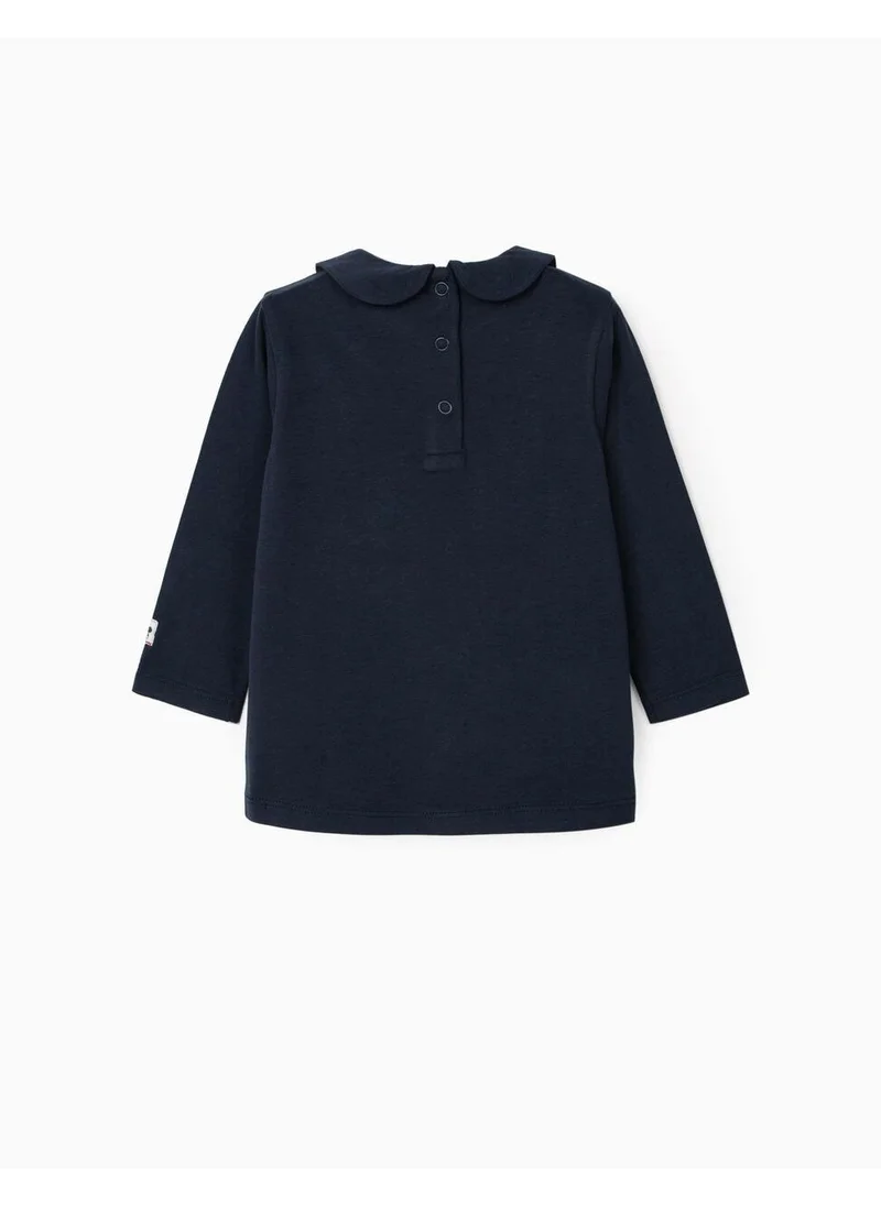 Zippy Zippy Long Sleeve T-Shirt For Baby Girls Minnie, Dark Blue