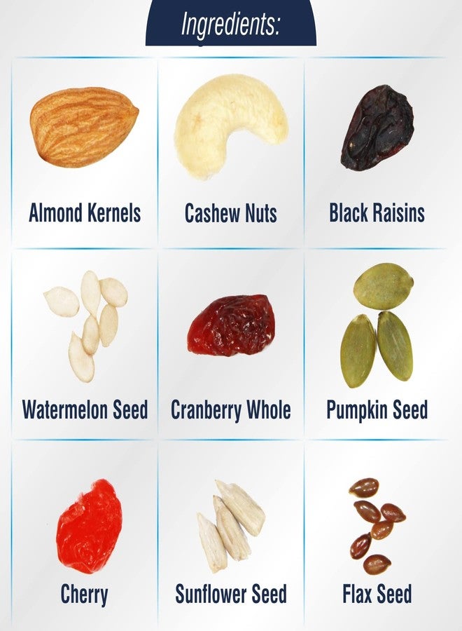 SRC CREATIONS Superfood Mix | Nuts-Seeds-Berries Mixture | Ready to eat | Breakfast Food today's daily need (500g) - Image 4
