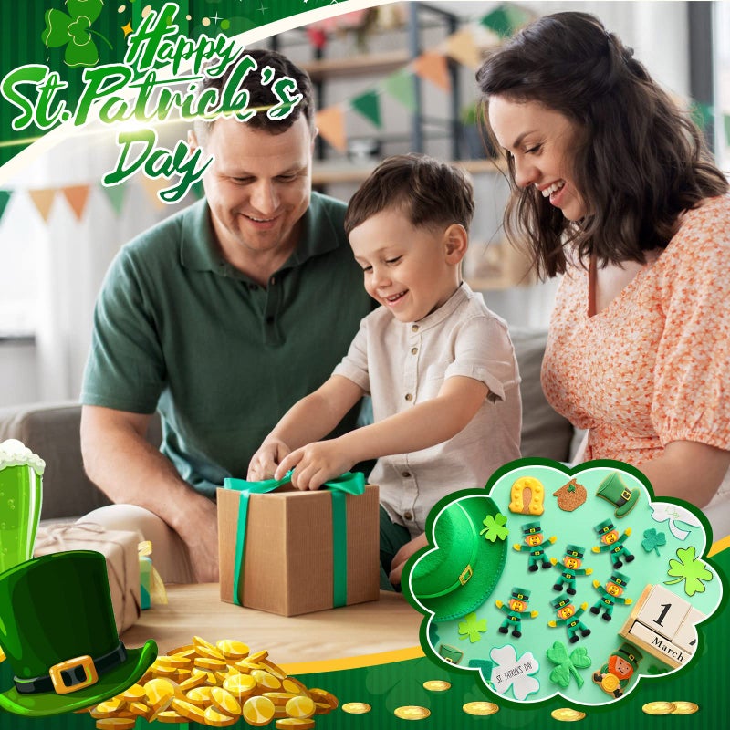 Hanaive 24 Pcs St Patricks Day Leprechaun Figurine Mini Leprechaun Toys PVC Miniature Irish Figurines Green Decor for St Patricks Day Party Hide and Seek Garden Table Decorations, 2.4 x 2.4 Inche - Image 4