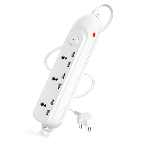 Cablet Extension Board 1500W 6A | 3 Universal Multi Plug Sockets with Surge Protector, Overload Protection, 4.5M Heavy Duty Cord, LED Indicator Master Switch, Spike Guard Power Strip for Home & Office - Image 1