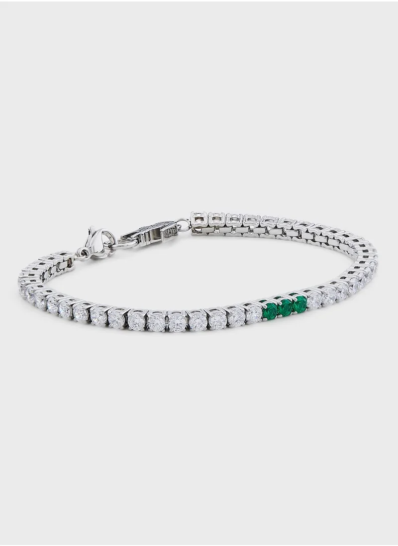 LACOSTE Tennis Green Zircon Bracelet