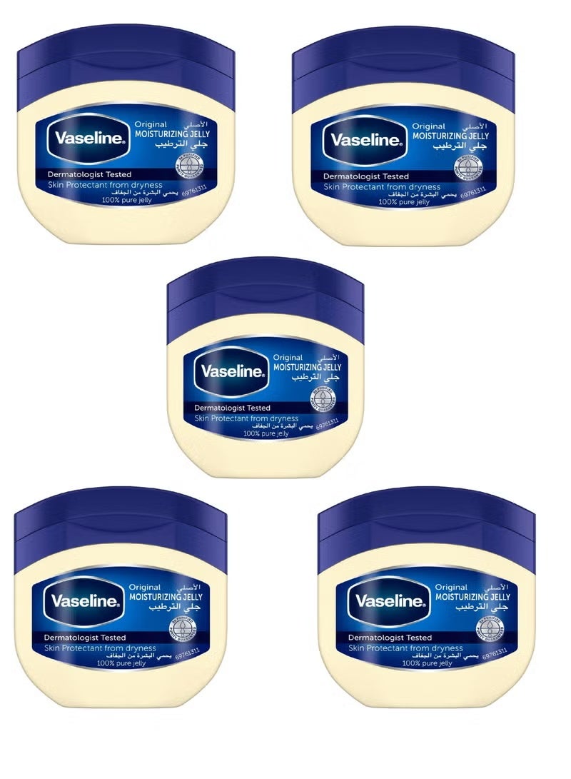 Vaseline Original moisturizing jelly to protect skin from dryness, 50 ml (5 pieces)