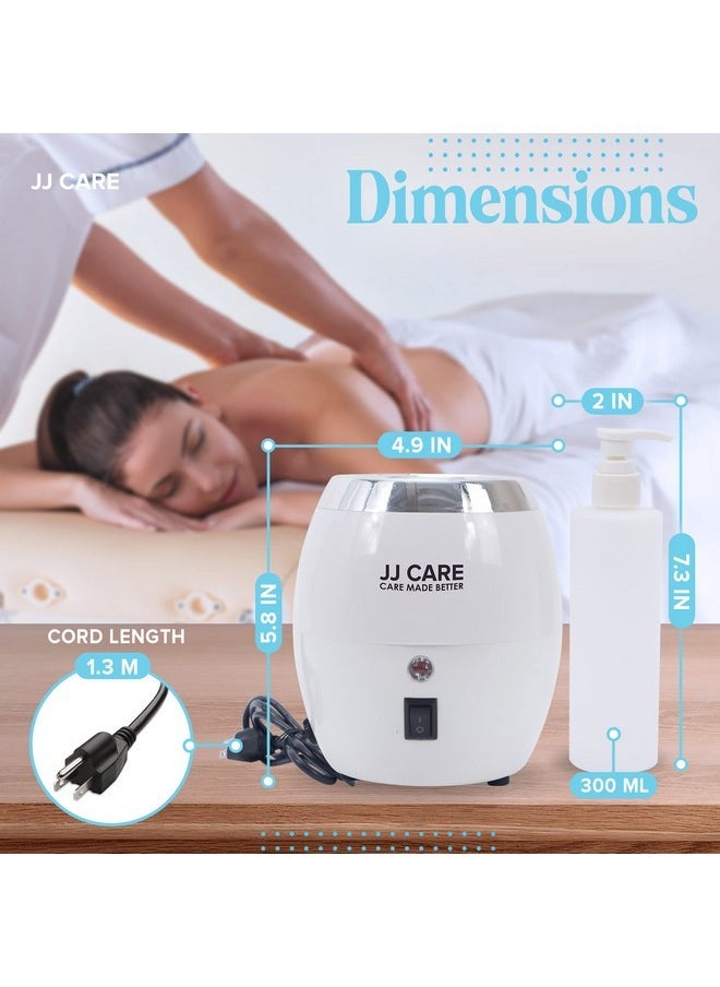 JJ CARE - Lotion Warmer W/ 300Ml Oil Warmer Pump Bottle, Massage Oil Warmer For Massage Therapy, Lotion Warmer Dispenser Heated, Oil Warmer For Massage, Lotion Bottle Warmer, Massage Oil Warmer Electric - Image 1