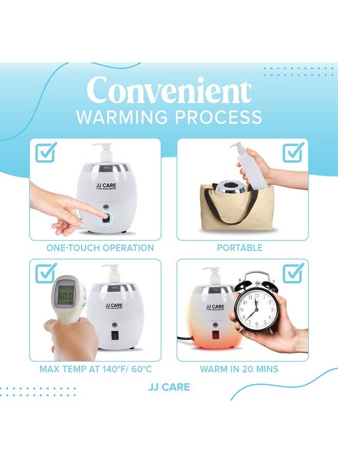 JJ CARE - Lotion Warmer W/ 300Ml Oil Warmer Pump Bottle, Massage Oil Warmer For Massage Therapy, Lotion Warmer Dispenser Heated, Oil Warmer For Massage, Lotion Bottle Warmer, Massage Oil Warmer Electric - Image 1