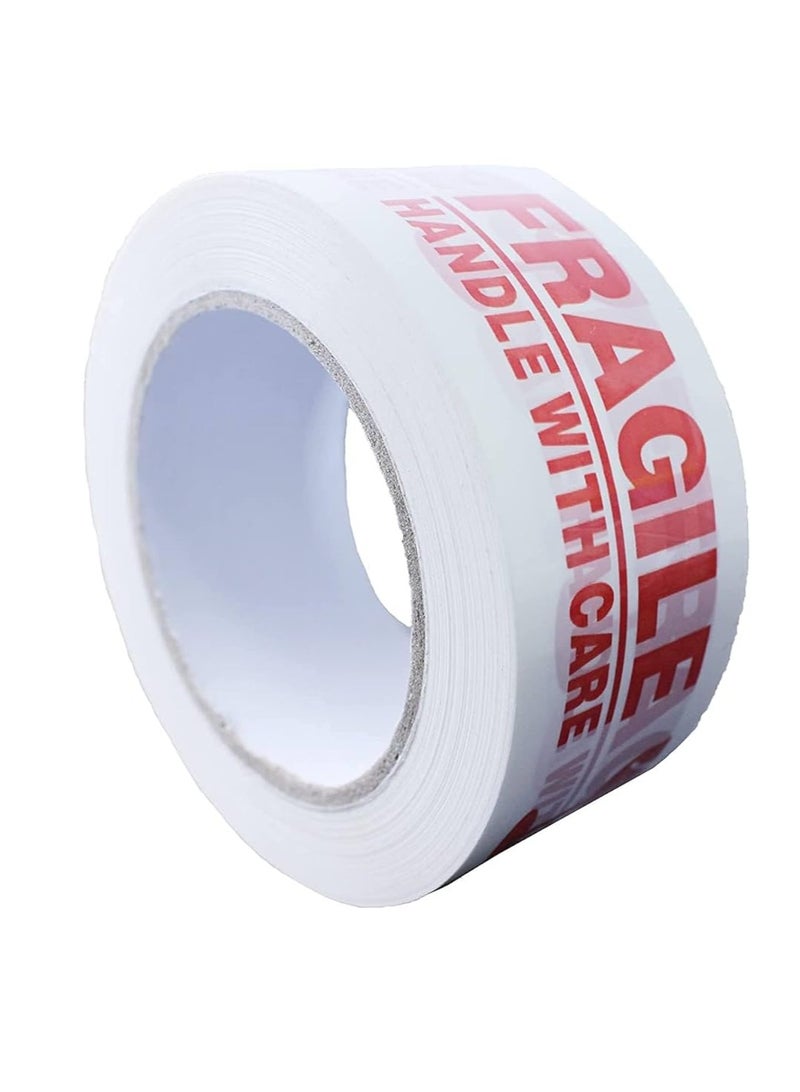 Terabyte Fragile Tape for Boxes and Cartons - 48mm x 50 yards heavy Duty Handle with Care Warning Tape, Packing, Packaging, Shipping and Moving Tape [1 Roll] - Image 2