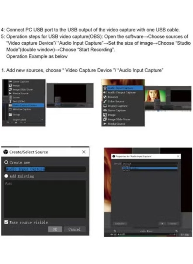 جاجيك Multimedia Interface Audio Video Capture Card – High-Definition 4K HDMI & USB Input – Plug & Play Video Recording for PC, Laptop, and Gaming Consoles – Supports Live Streaming, Online Classes, Video Conferencing & Content Creation – Compatible with Windows & Mac  - Image 4