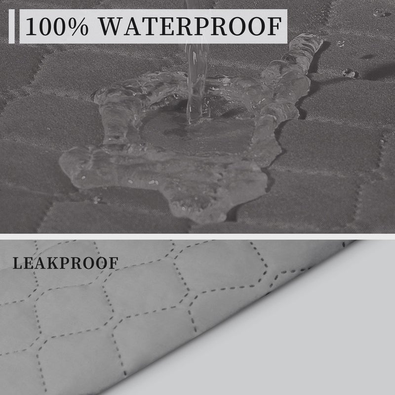 Issuntex Double Protection 100% Waterproof Sofa Covers For Living Room Couch Covers For 3 Cushion Couch Sofa Reversible Furniture Protector Sofa Cover For Dogs Pets Kids (Sofa Gray/Light Gray) - Image 3