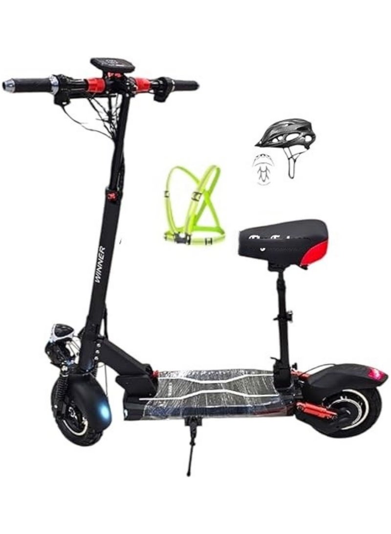وينر سكاي سكوتر وينر C5، محرك ٢٠٢٥-٢٠٠٠ واط، بطارية ٤٨ فولت ١٣ أمبير/ساعة | شاشة رقمية كبيرة | مقعد قابل للتعديل | أقصى سرعة ٧٠ كم/ساعة | تعليق مزدوج وعمر بطارية أطول | يشمل هدايا مجانية: خوذة وسترة | - Image 1
