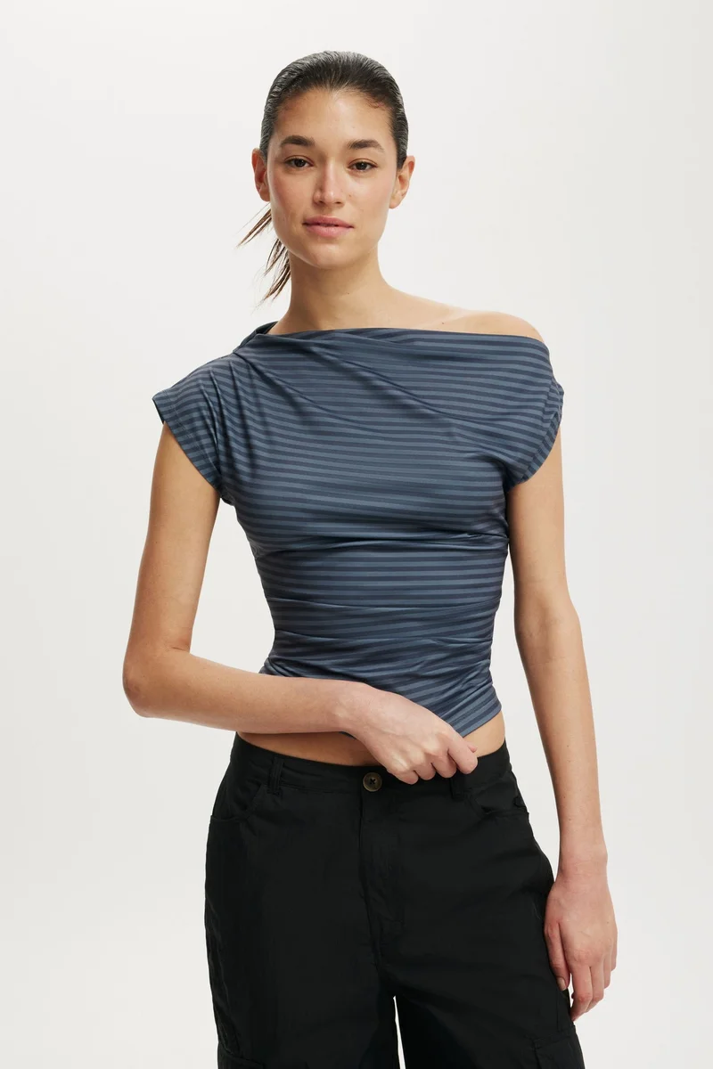 Cotton On Georgie off Shoulder Short Sleeve Top