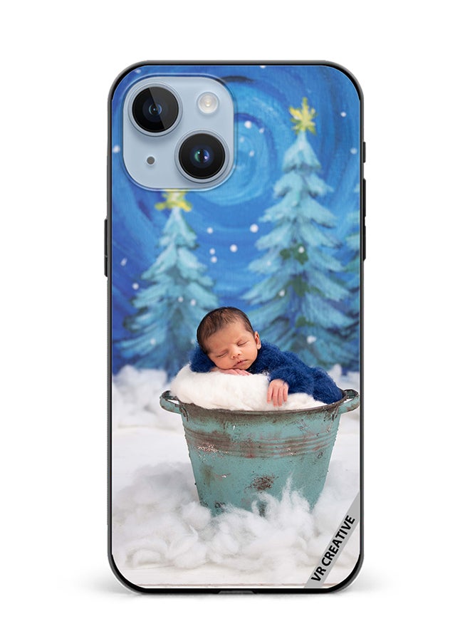 VR CREATIVE Protective Case Cover For Apple iPhone 15 Plus Snowy Baby Design Multicolour - Image 1