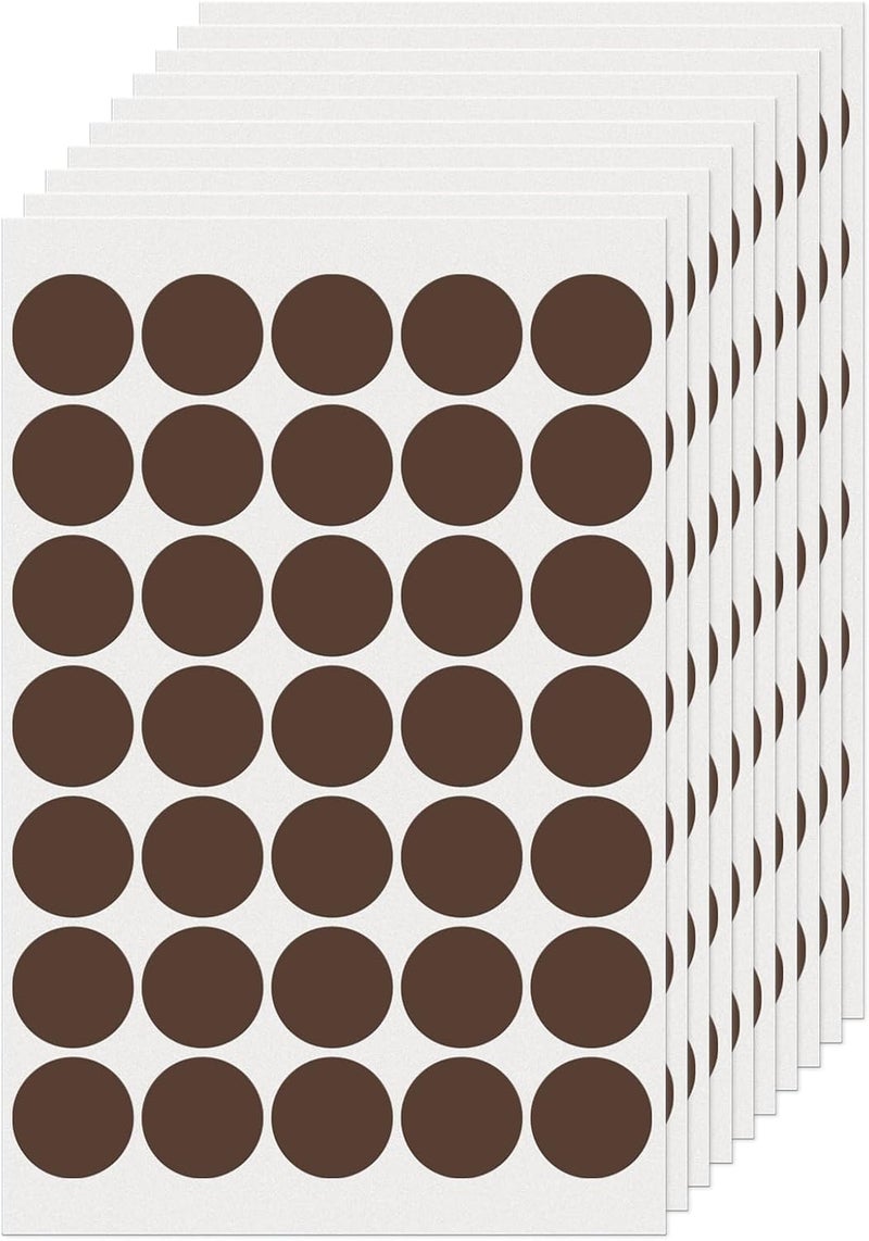 FINDAT Brown Round Stickers 1 Inch Vinyl Dot Stickers Self-Adhesive Removable Color Coding Labels Waterproof Circle Price Tag for Office Classroom Inventory Organizing 350 PCS - Image 1