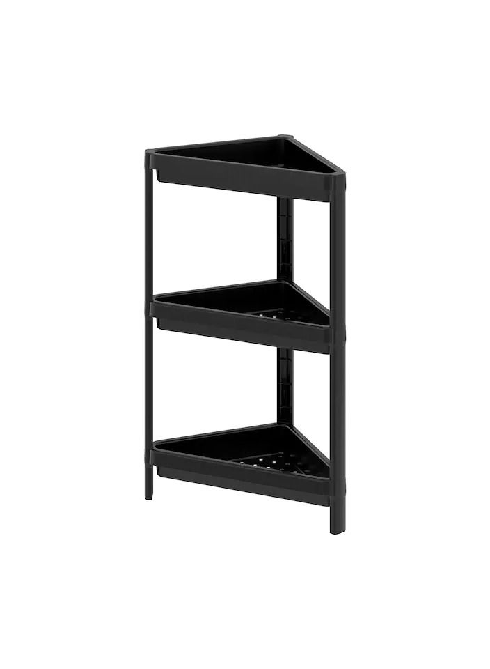 Corner shelf unit Black 33 x 33 x 71 cm