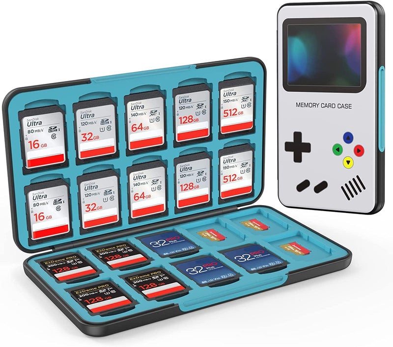 HEIYING SD Card Holder for SD/TF Cards,Portable Memory Card Storage Case Compatible with 20 SDXC SDHC and 20 TF Cards Slots - Image 1