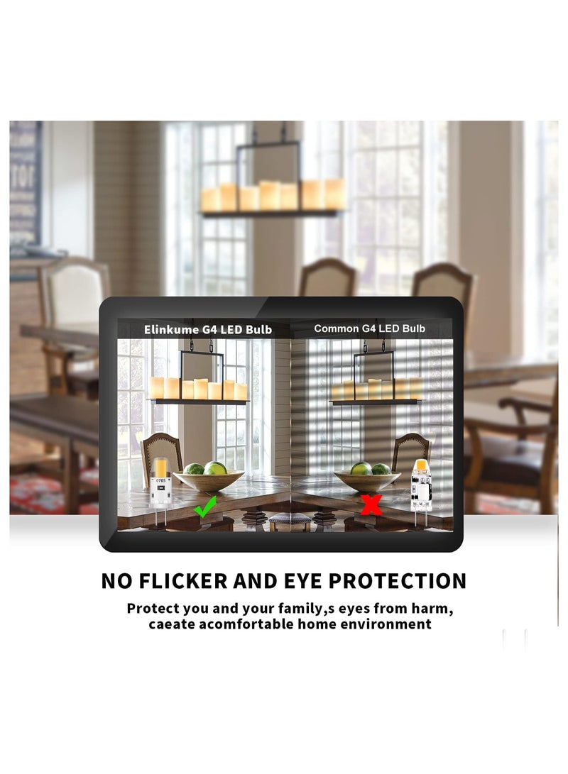 G4 Led Bulb Dimmable Warm White 2W, G4 Led Light Bulb, Dimmable Led Light Bulb, 20W Halogen Light Bulb, No Flicker, 12V, 85-95LM, 5 Packs - Image 4