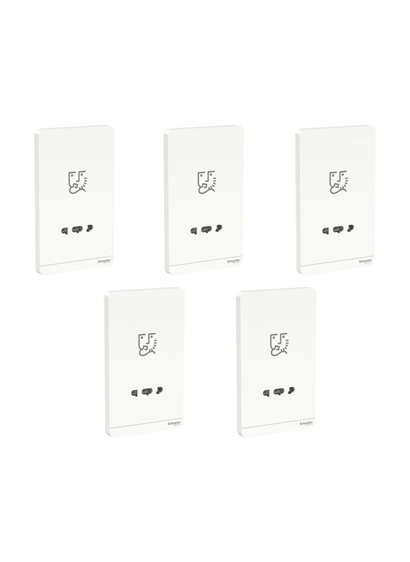 Schneider Electric Schneider Electric E83T727V_WE AvatarOn White - shaver socket 115-230 V - Pack of 5 