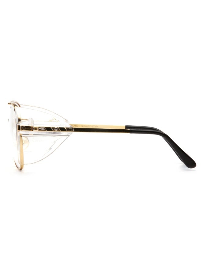 Pyramex Safety Pyramex Pathfinder Aviator Safety Glasses With Gold Frame And Clear Lens  - Image 4