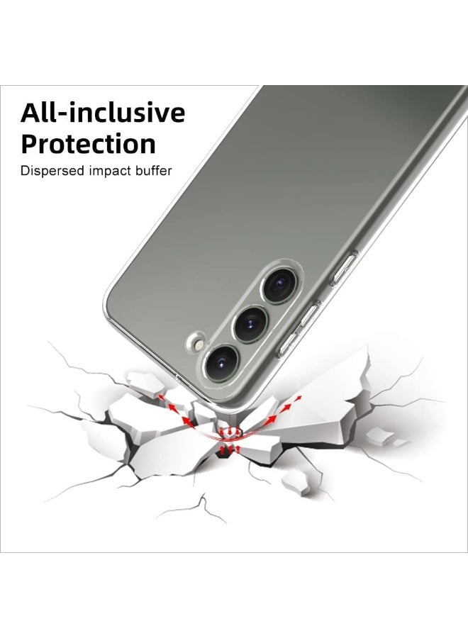 erorex Phone Case Compatible with Samsung Galaxy S24 Plus Premium Clear Protective Cover Ultra Slim Shockproof Scratch Resistant Anti Yellow Soft TPU Slim Fit Transparent Design - Image 2