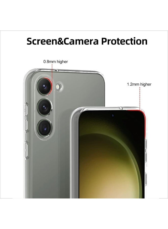 erorex Phone Case Compatible with Samsung Galaxy S24 Plus Premium Clear Protective Cover Ultra Slim Shockproof Scratch Resistant Anti Yellow Soft TPU Slim Fit Transparent Design - Image 4