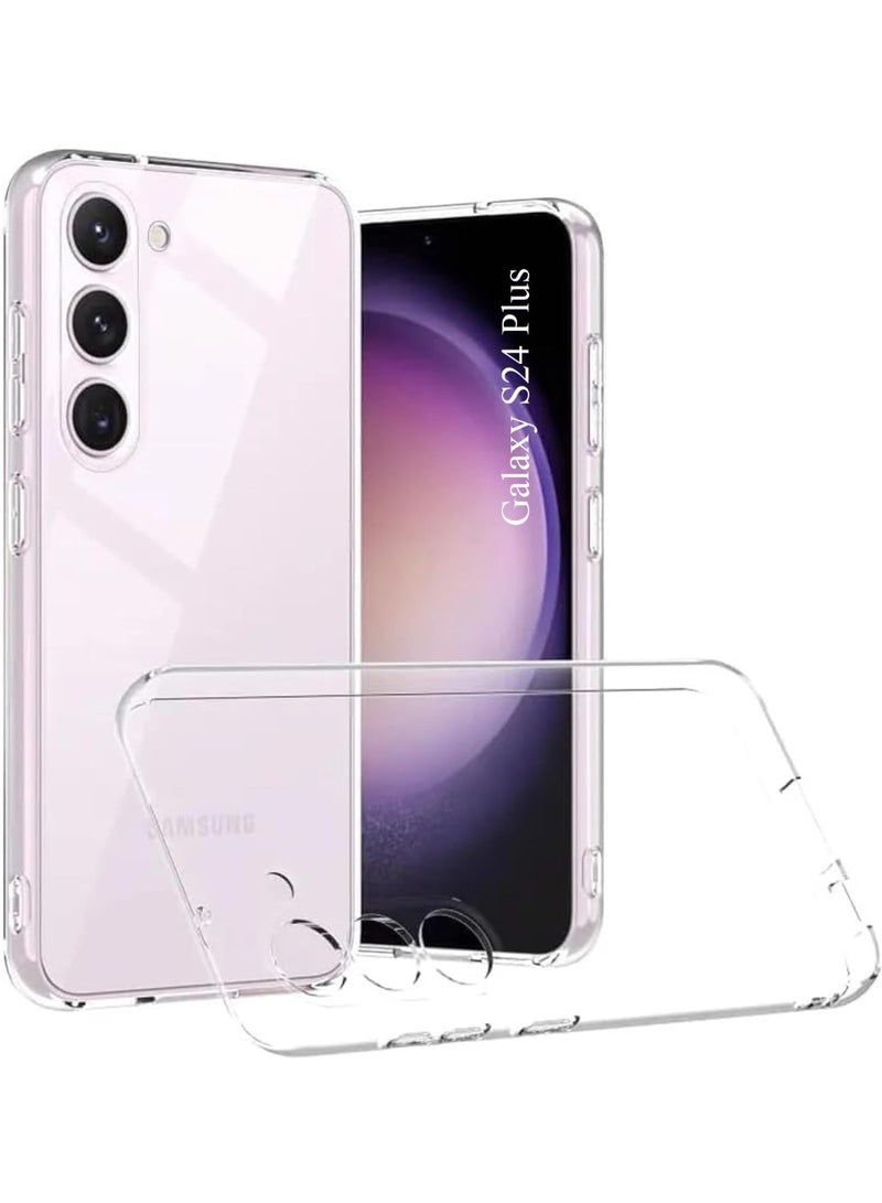 erorex Phone Case Compatible with Samsung Galaxy S24 Plus Premium Clear Protective Cover Ultra Slim Shockproof Scratch Resistant Anti Yellow Soft TPU Slim Fit Transparent Design - Image 1
