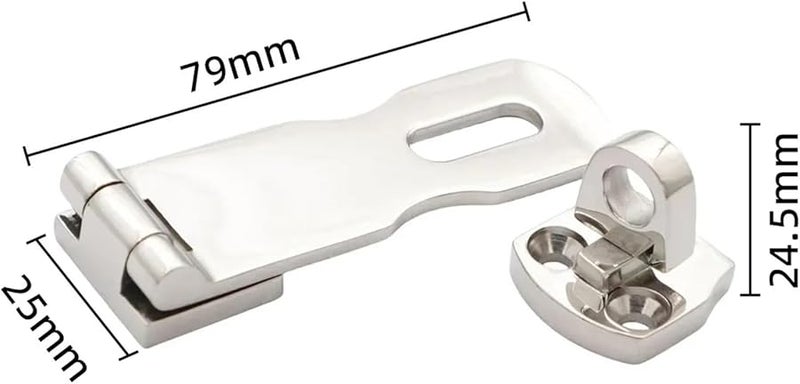 Stainless Steel Boat Latch 2 Piece Marine Swivel Hasp Lock for Door Window Hatch Cabinet - Image 3