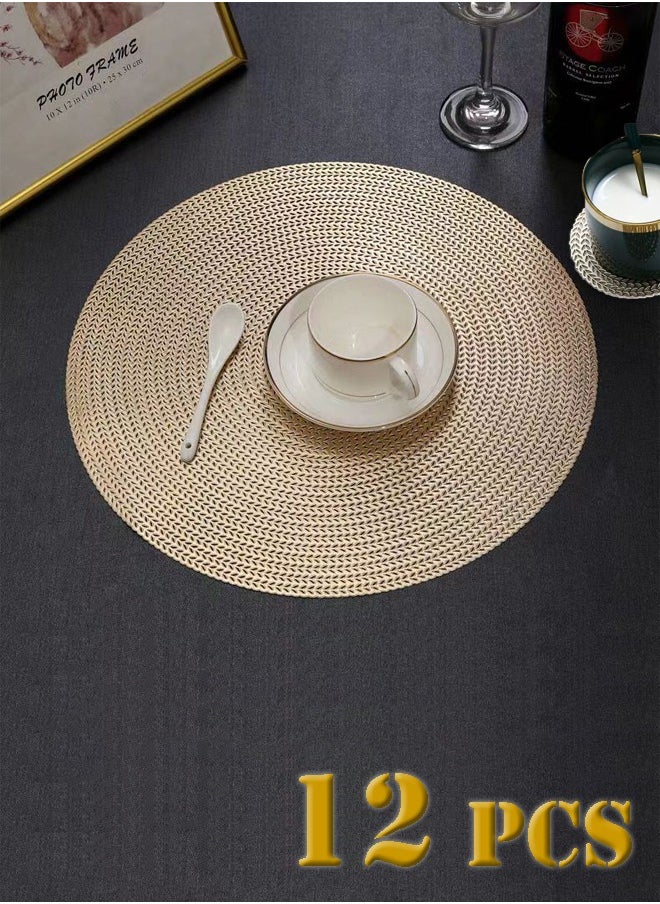 12-Pieces of Placemat Set-38CM Large Size Placemats and Coasters Combo-Table Placemats for Dining - pzsku/ZCBDFDF2203D08C4CA693Z/45/_/1713343522/af46fcad-3c6c-477a-aea6-5c95005a1891