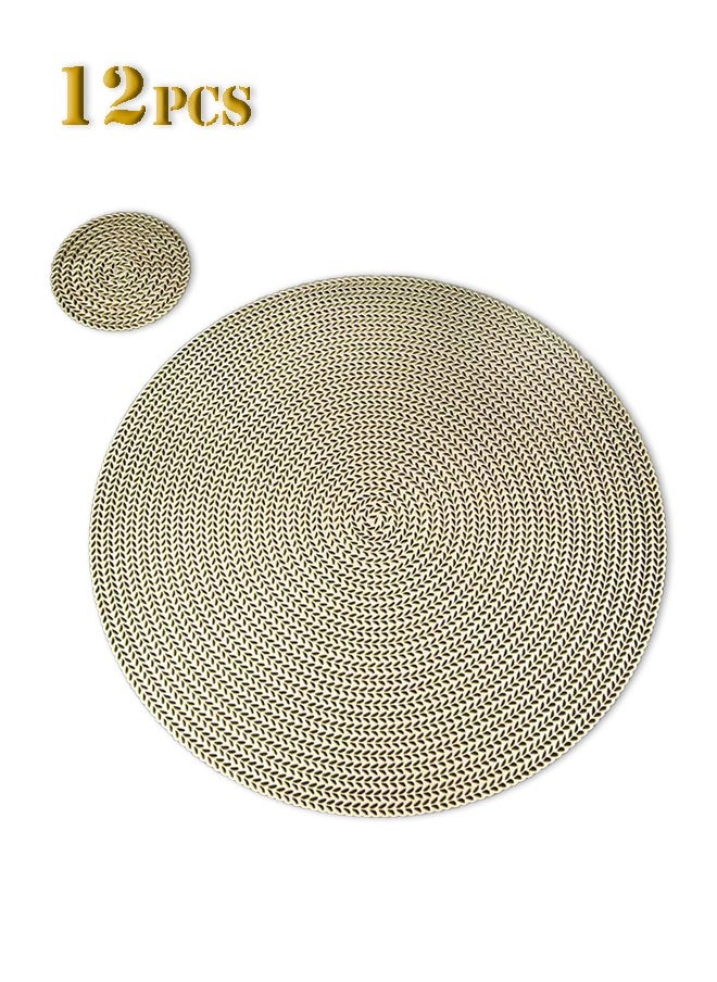 12-Pieces of Placemat Set-38CM Large Size Placemats and Coasters Combo-Table Placemats for Dining - pzsku/ZCBDFDF2203D08C4CA693Z/45/_/1713343523/ed606fbd-2d6b-4466-9ea3-84f44622a2a3