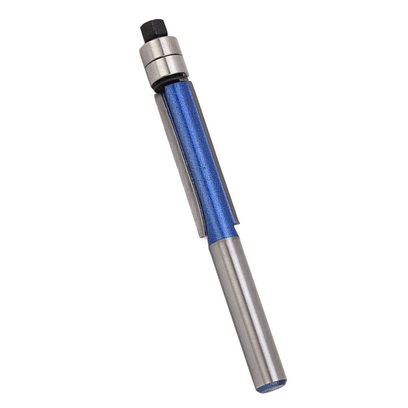 Flush Trim Router Bits: 2-Bearing Cemented Carbide Rust-Resistant Paint Coating - Silky Stable Operation Router Bearing Bits for Softwood Hardwood Pattern Stencil Woodworking - Image 1