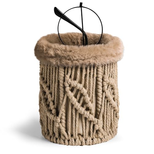 HOSROOME Glasses Holder for Nightstand Boho Decor Eyeglass Holder Stand for Office Desk Organizer-Brown - Image 1